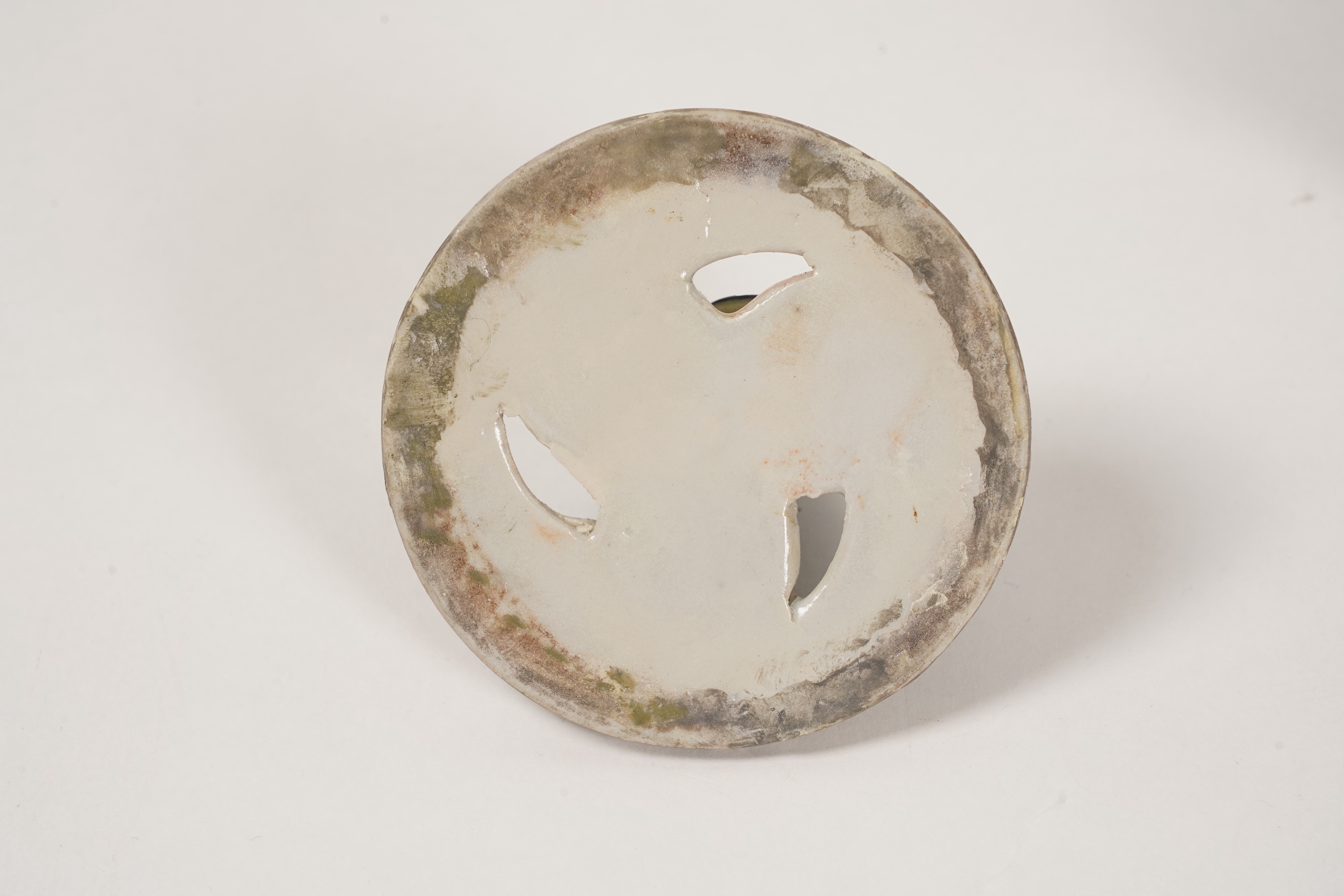 An unusual Japanese ’black ship’ porcelain koro and cover, 19th century